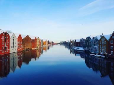 Picture of the old wharves in Trondheim