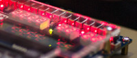 Circuit board lights: Photo Geir Mogen