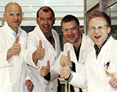 Winners of TTO's idea competition Gullegget. Photo: Steinar Kvam