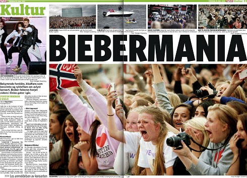Justin Bieber-fans. Faksimile: Rolf Fiske, Dagbladet