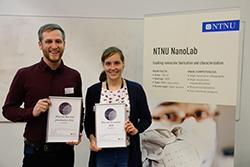 Winners of the NTNU Nano prizes 2018 for best oral and poster presentation