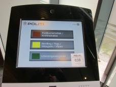The queue number machine at the Police Station