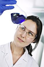 PhD student in the laboratory