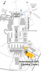 Gloshaugen kart - sm&aring;, med MTI