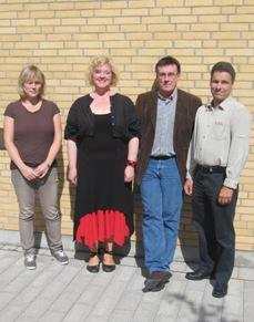 The steering committee of NorTEMnet; from left Professor Randi Holmestad, TEM Gemini Centre (NTNU), Professor Eva Olsson, Microscopy and Microanalysis group (Chalmers), Professor Rafal Dunin-Borowski, Senter of Electron Nanoscopy (DTU) and Professor Janne Ruokolainen, Nanomicroscopy Centre, TKK (Aalto).