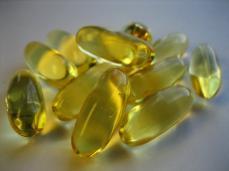 Fish oil capsules rich in omega-3 