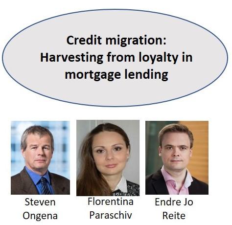 Text: Credit migration - Harvesting from loyality in mortage lending. Photo.
