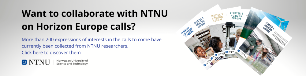 Brochures about NTNU activity on Horizon Europe calls