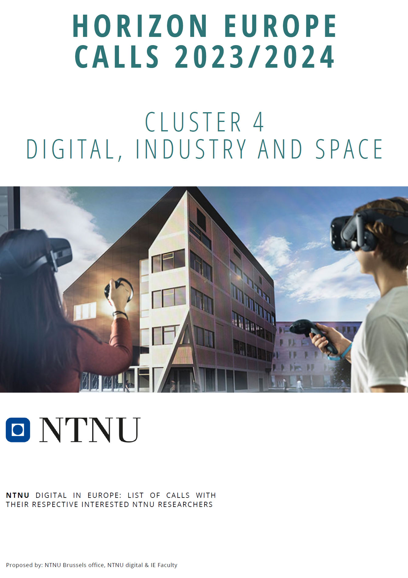Cover - Cluster 4 Digital, Industry and Space – Horizon Europe brochure, October 2023