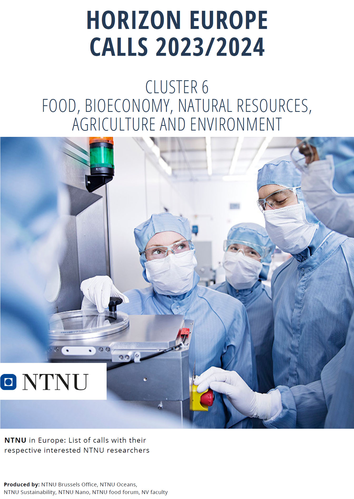 Cover - Cluster 6 Food, Bioeconomy, Natural Resources, Agriculture and Environment – Horizon Europe brochure, October 2023