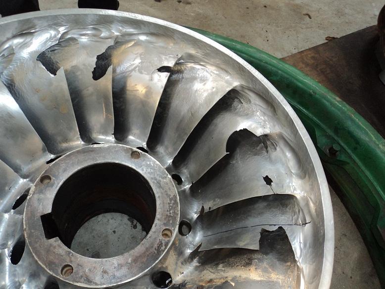 A metallic rotational machinery. Photo.