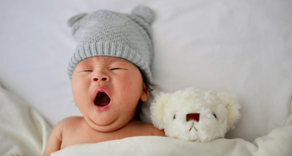 Illustration photo of baby yawning
