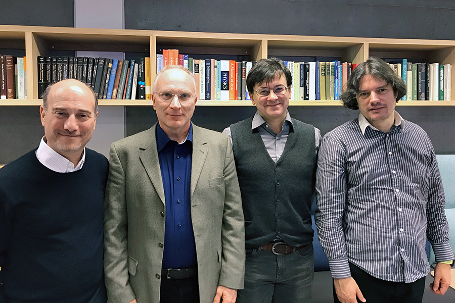 Four visiting researchers. Photo