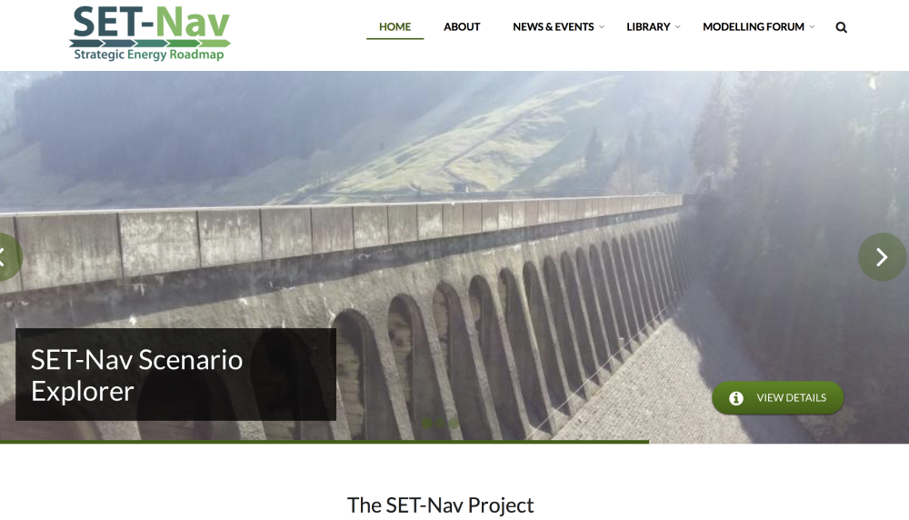 Screenshot SET-Nav website, photo