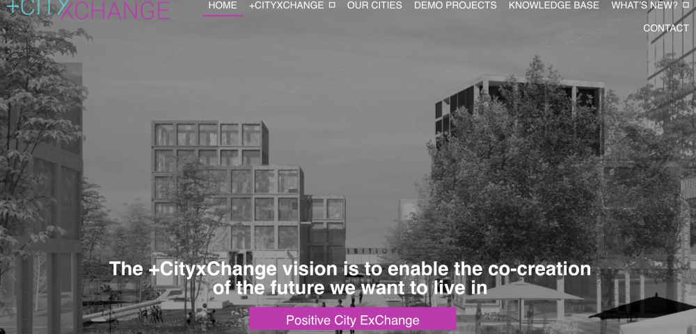 Screenshot cityXchange website