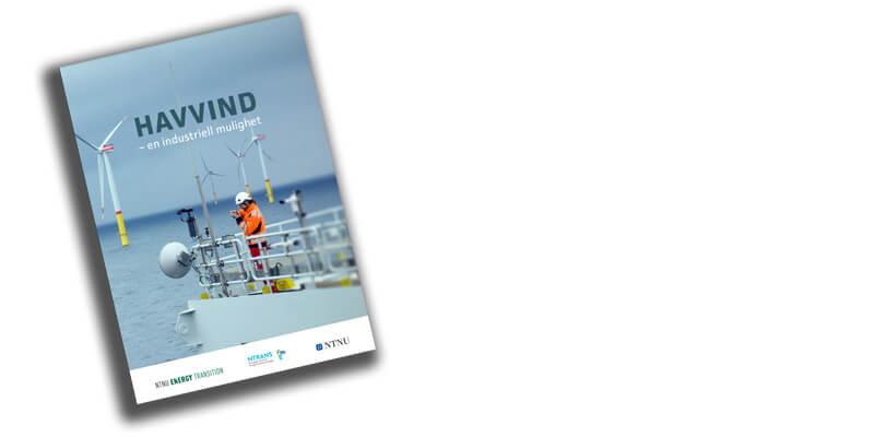 Book about report on offshore wind in norway. Graphics