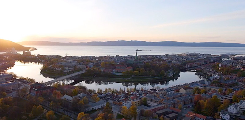 Areial view of Trondheim City