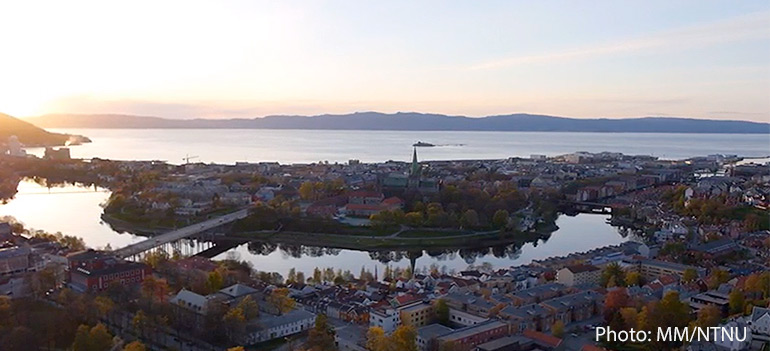Aerial view of Trondheim. Photo: MM/NTNU