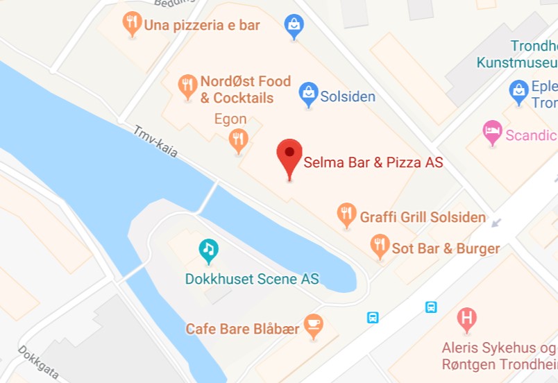 Map of Selma (Pizza, craft beer)