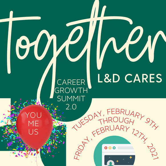 L&D Cares Career Growth summit 2021. Logo
