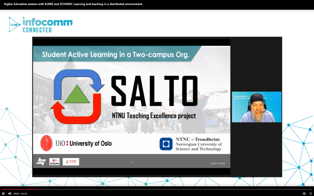 Screen shot of Salto presentation at Infocomm 2020