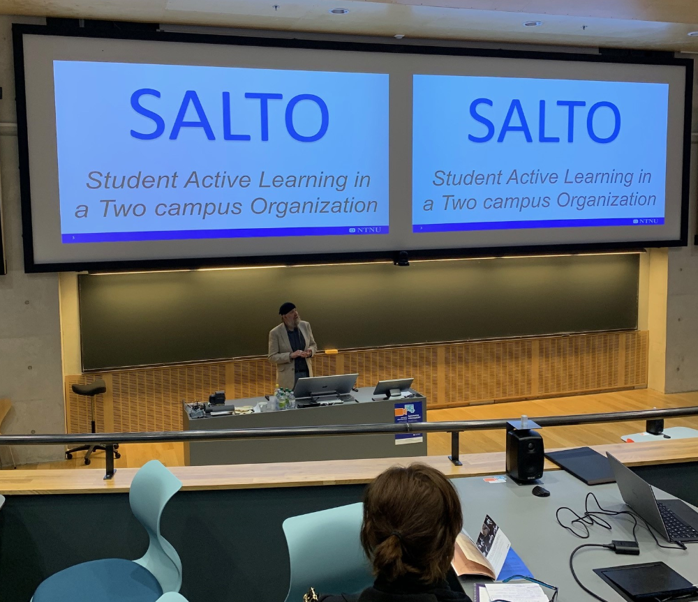 Robin Støckert speaking about Salto at EUNIS 2019. Photo