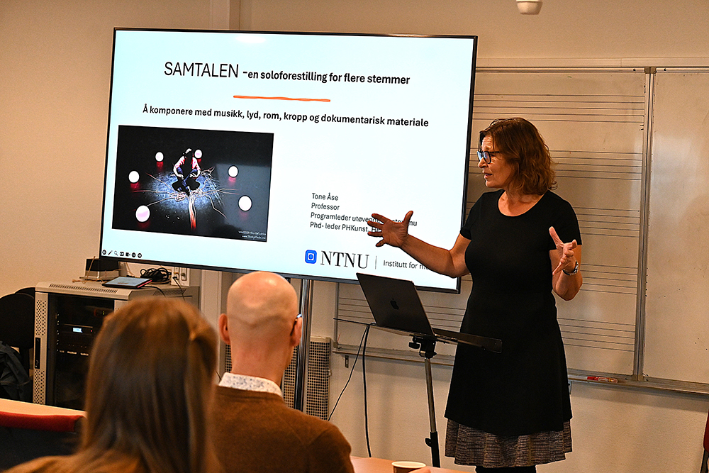 Lecture with Tone Åse at the MiU Conference 2025. Photo: Rakel Skaar Kristensen/NTNU