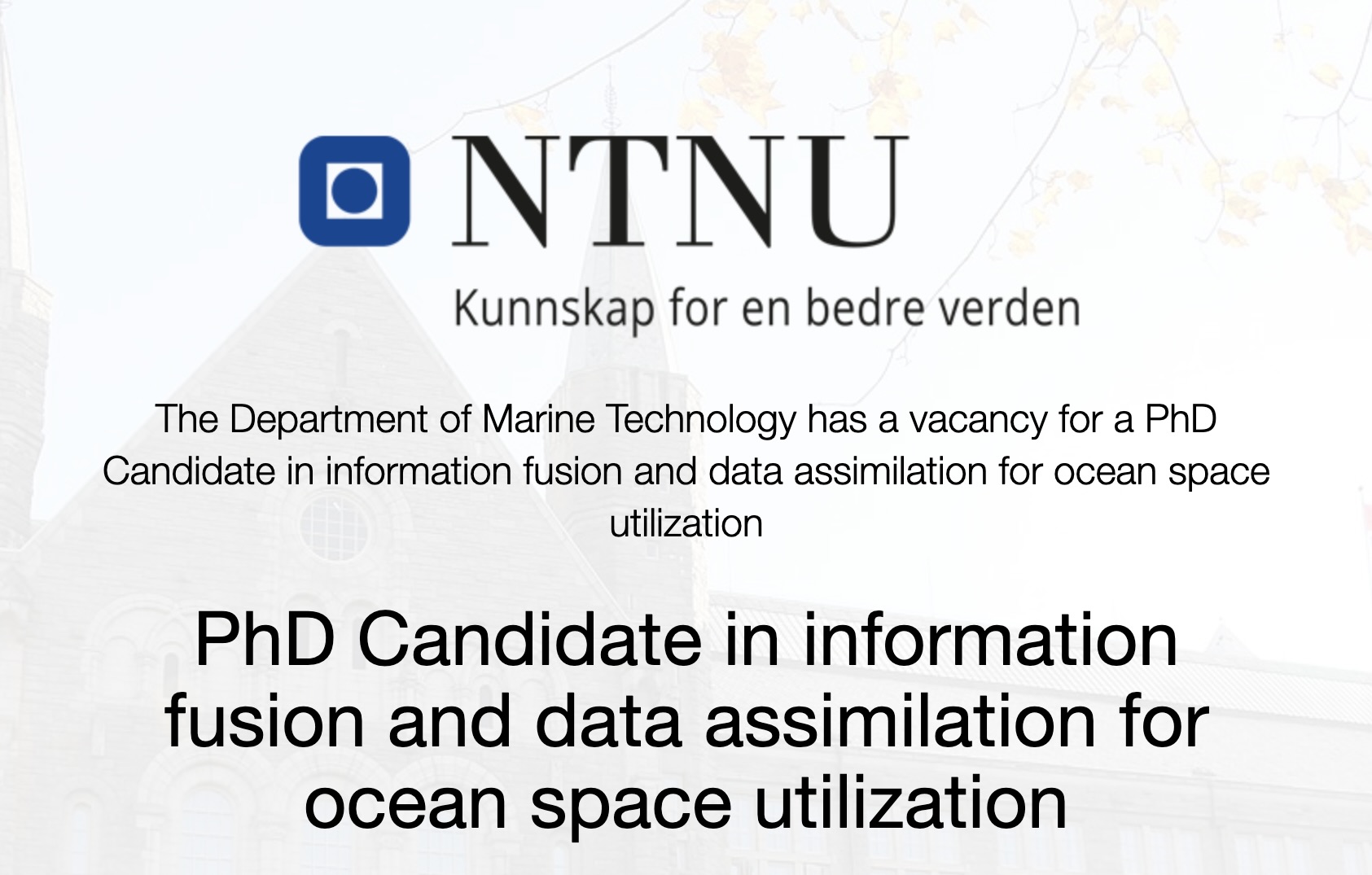 Front of job announcement in jobbnorge.no