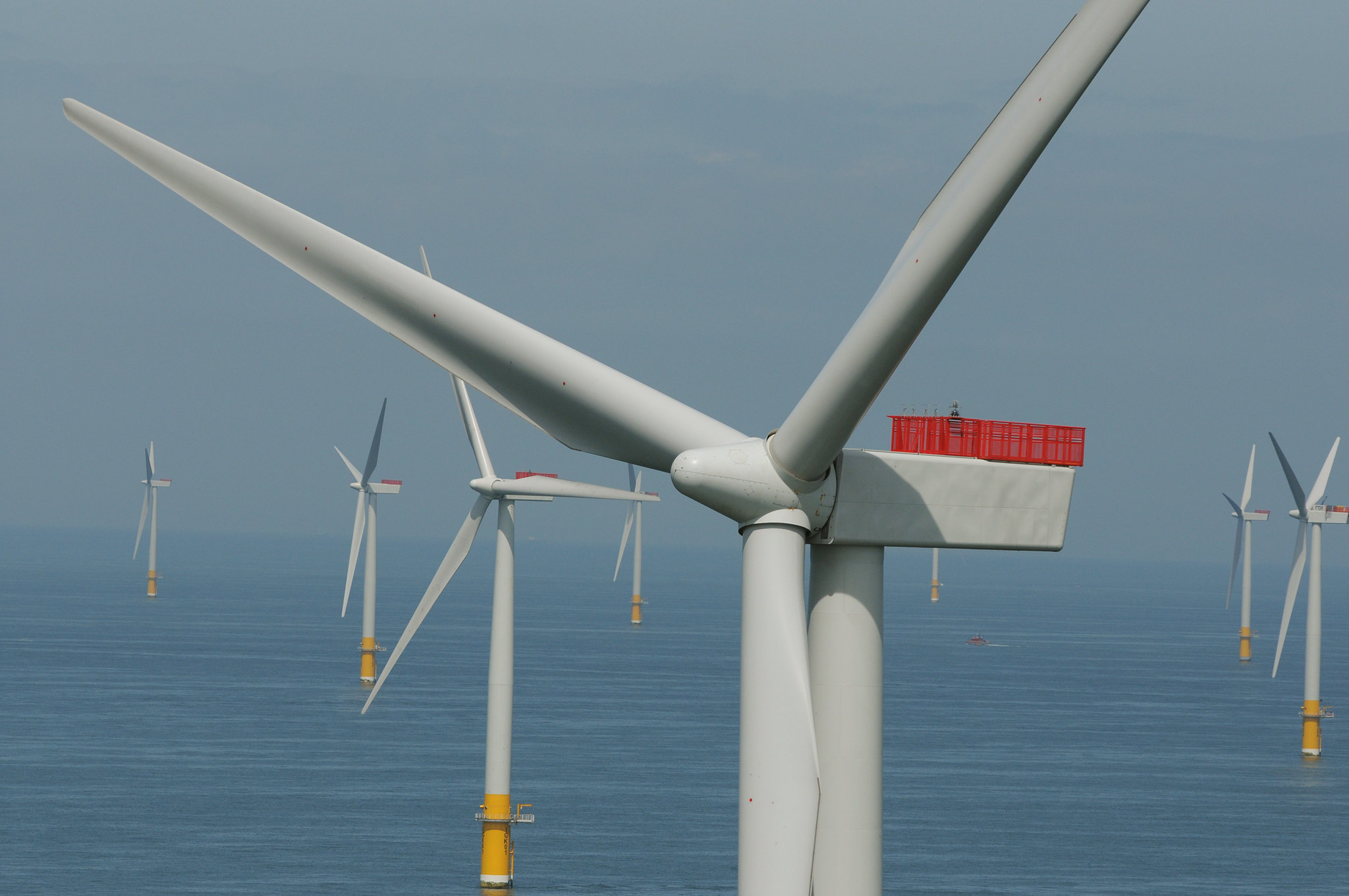 Floating windturbined outside Britain - illustration