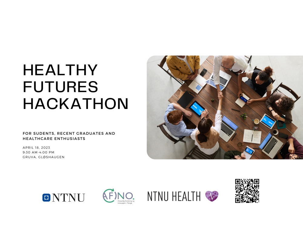 Poster with information about the AFINO Hackathon.