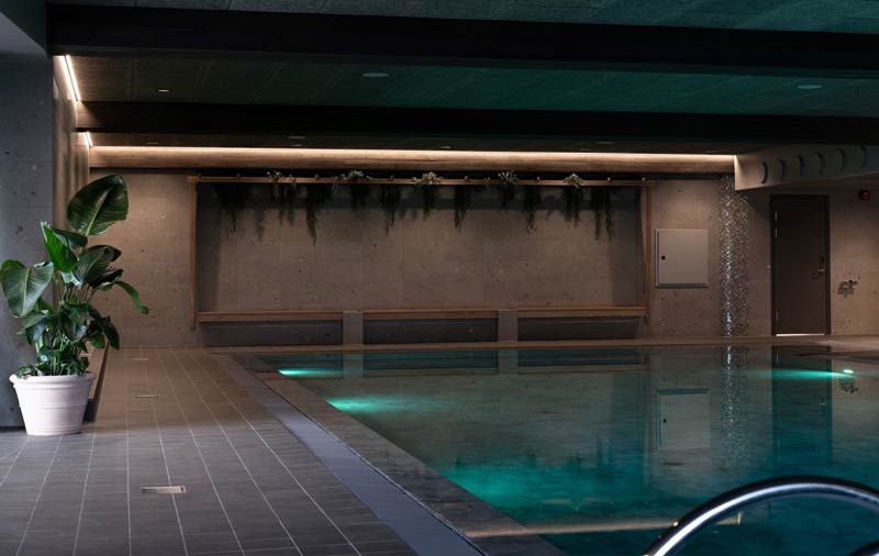 The pool at the hotel