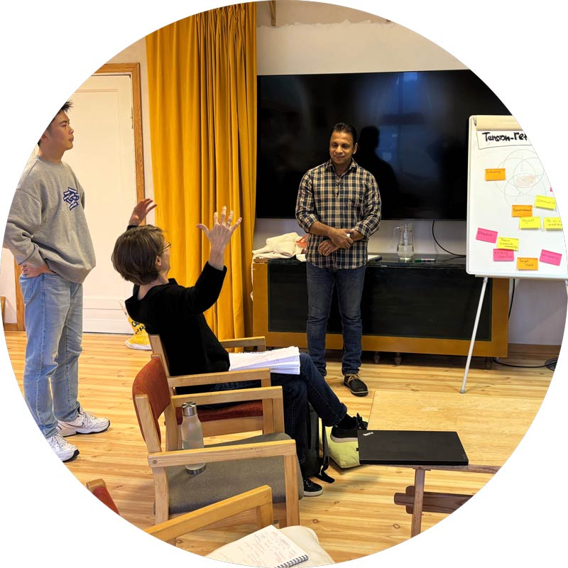 Photo from presentation at the research school