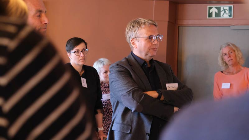 Photo from Futures Litaracy, with Per Koch in main focus. 