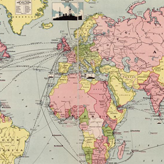 Part of a world map.
