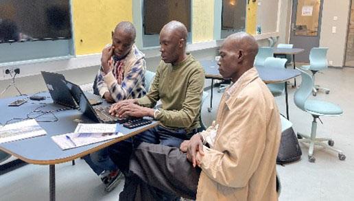 participants working pc