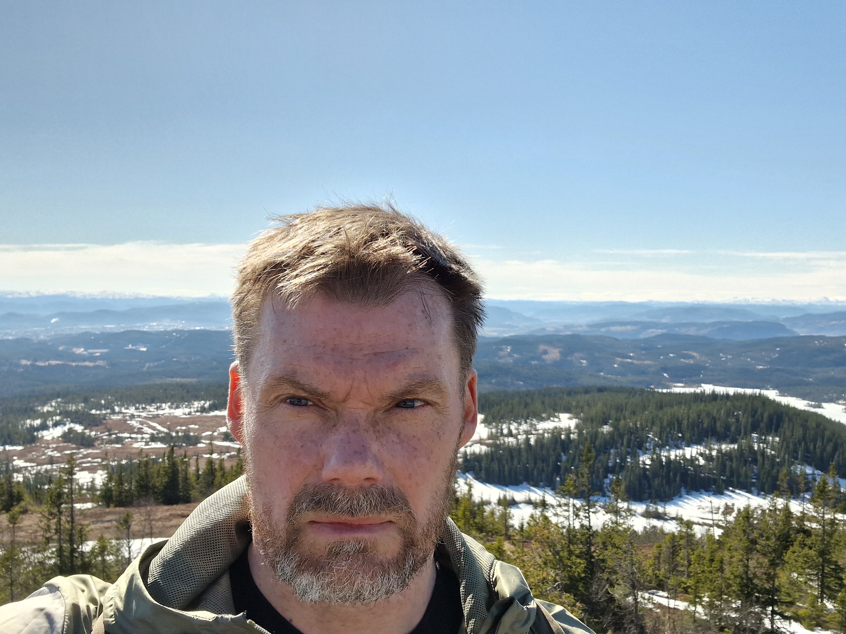 Portrait of person with a view in the background. Photo