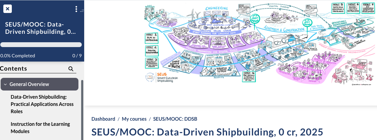 First page of MOOC: Data-Driven Shipbuilding