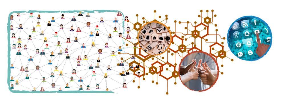Illustration: many people in a network