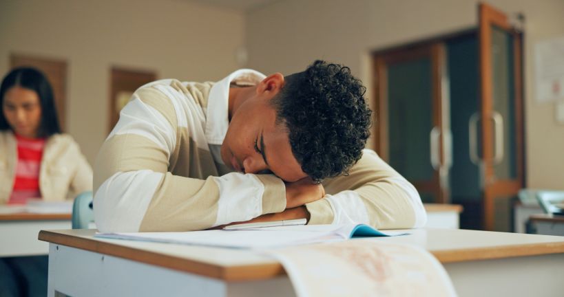 Sleeping student
