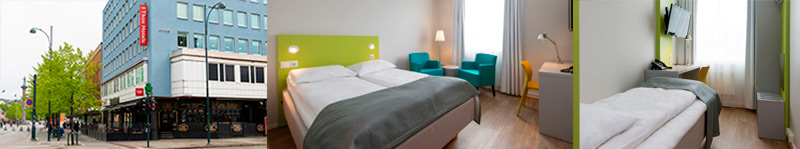 Photo of Thon Hotel Trondheim, exterior and interior.