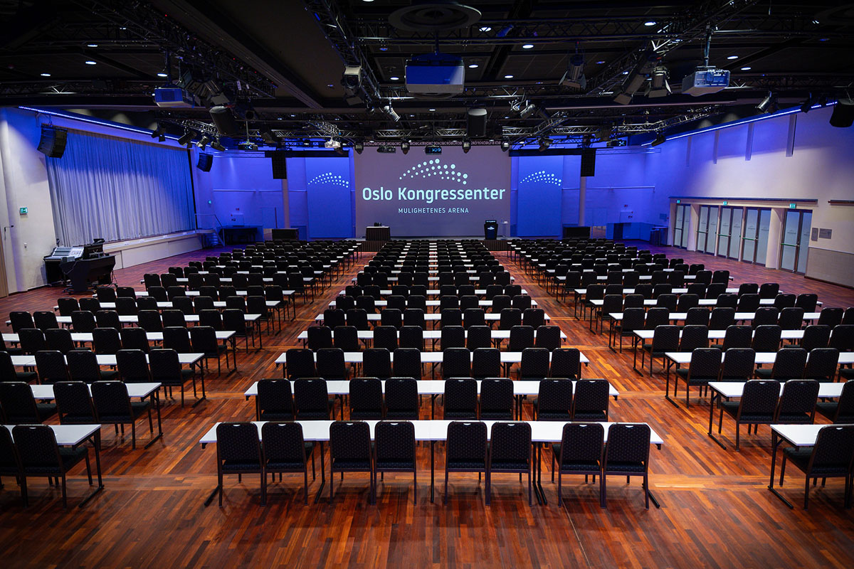 Interior photo from one of the lecture halls at Oslo Congress Center.