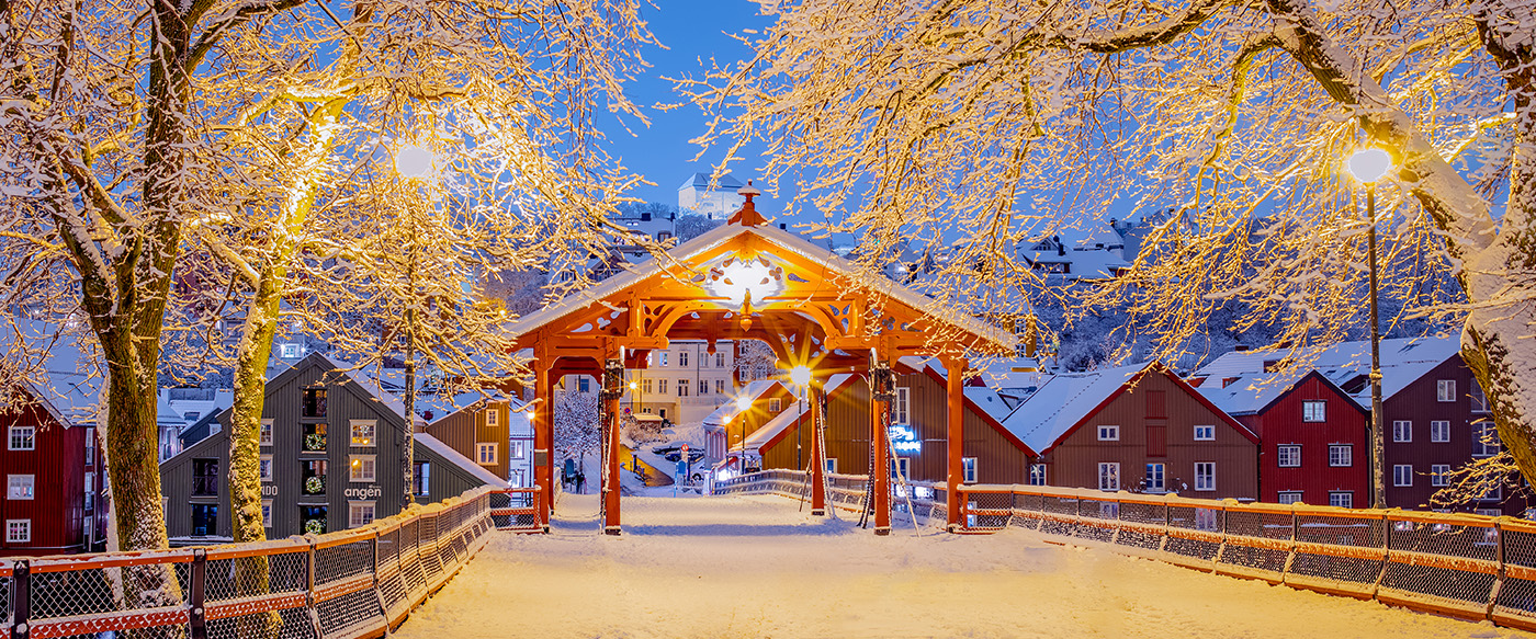 Photo of 'Lykkens Portal' (the portal of good fortune) at 'Gamle Bybro' (the Old Town Bridge). 