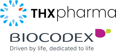 THXpharma and Biocodex logos