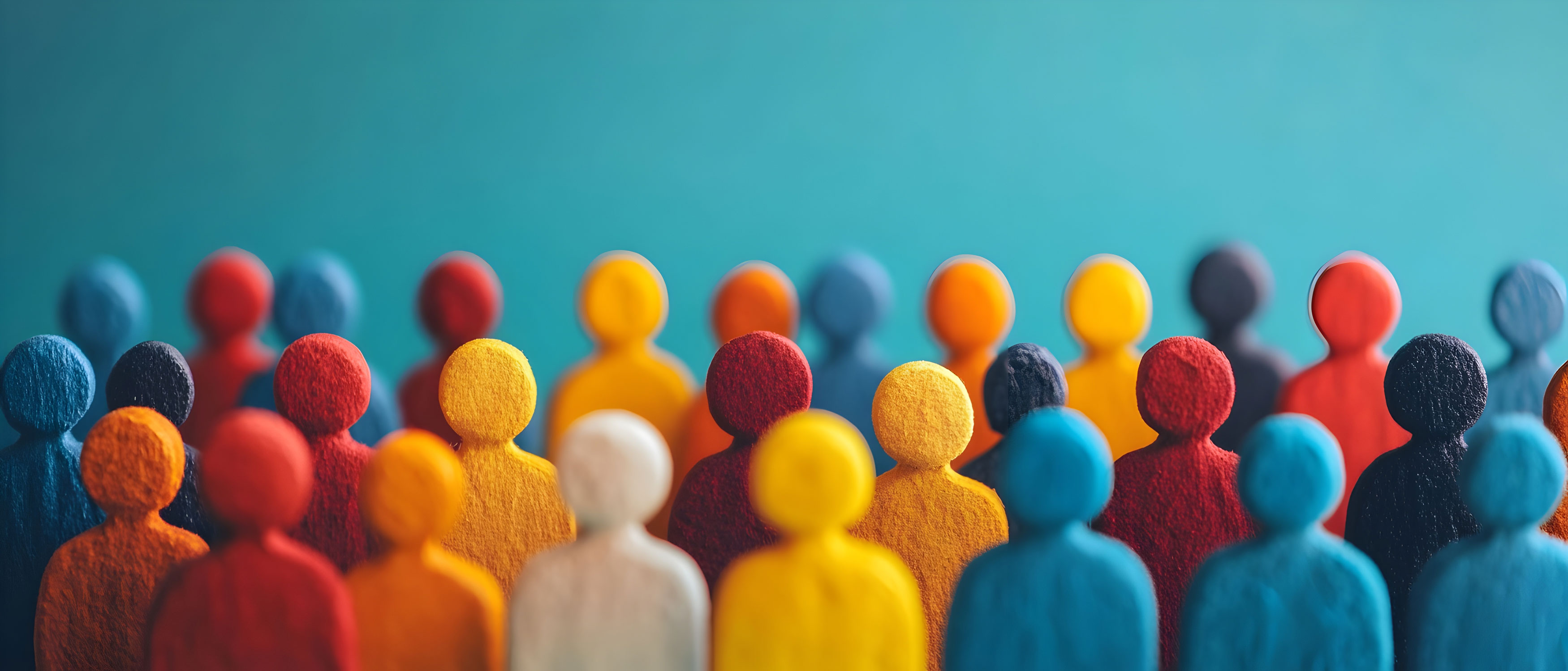 Figurs looking like a crowd of people. Photo