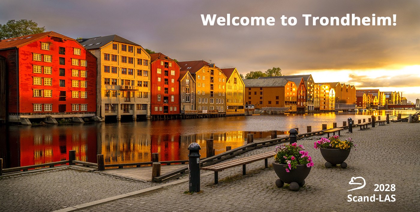 Welcome to Trondheim: Photo showing the old wharves by the Nideleven River in Trondheim City. Scan-LAS 2028