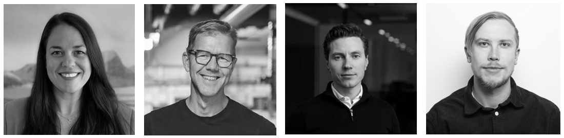 four smiling faces. photo