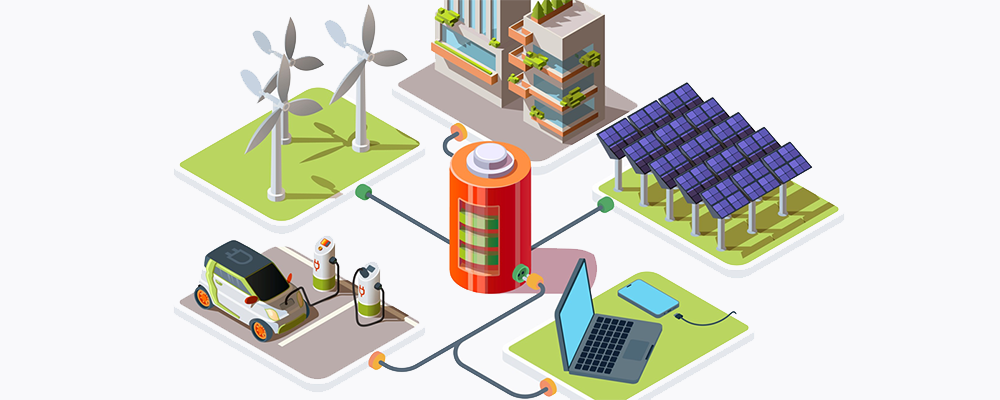 energy system with battery. ill