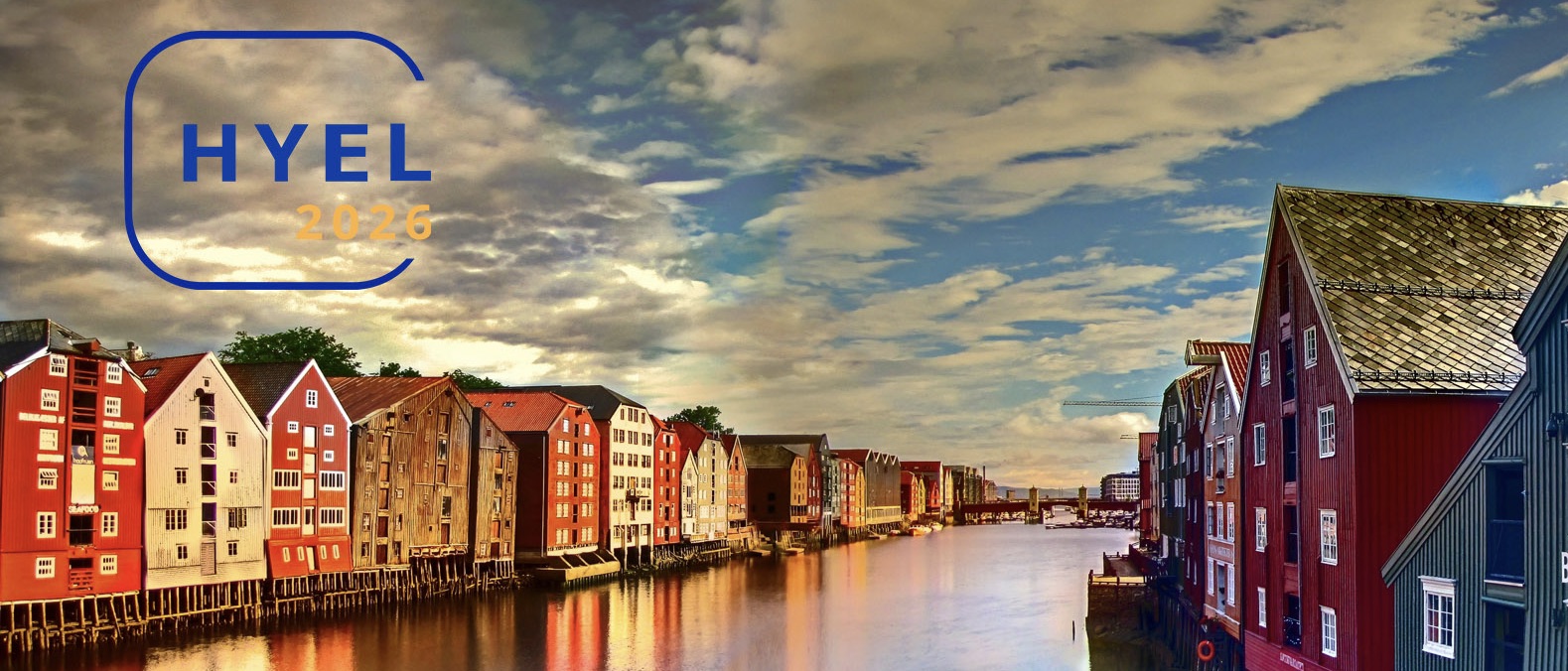 Trondheim brew houses near Nidelven river. 