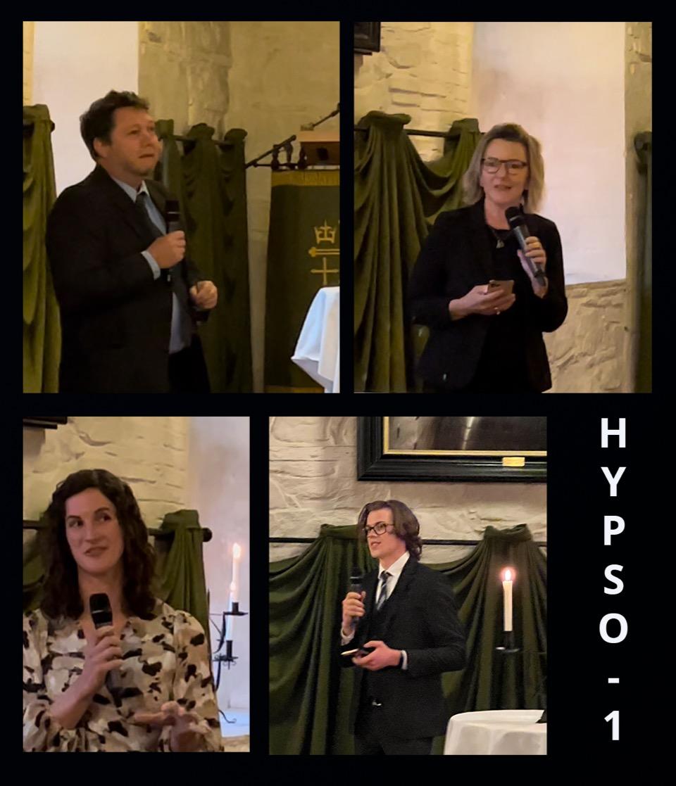 Celebration of HYPSO-1 upper left - Tor Arne Johansen, upper right Ingrid Schjølberg, down left Evelyn Honore-Livermore and down right: Simon.