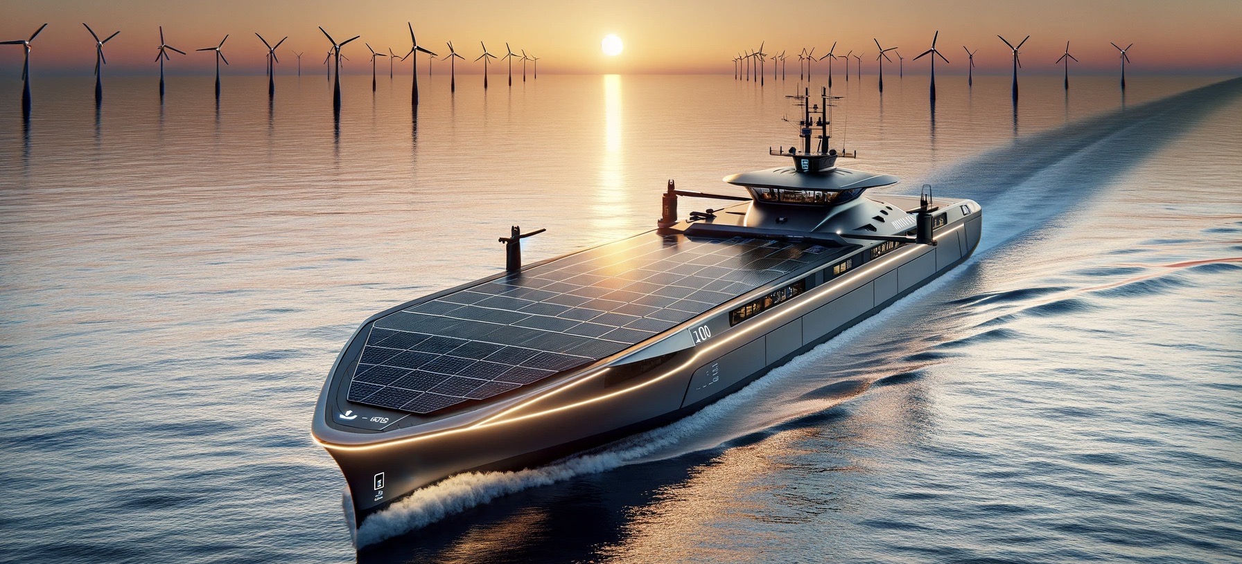 Electrical ship. Illustration: Dall-E